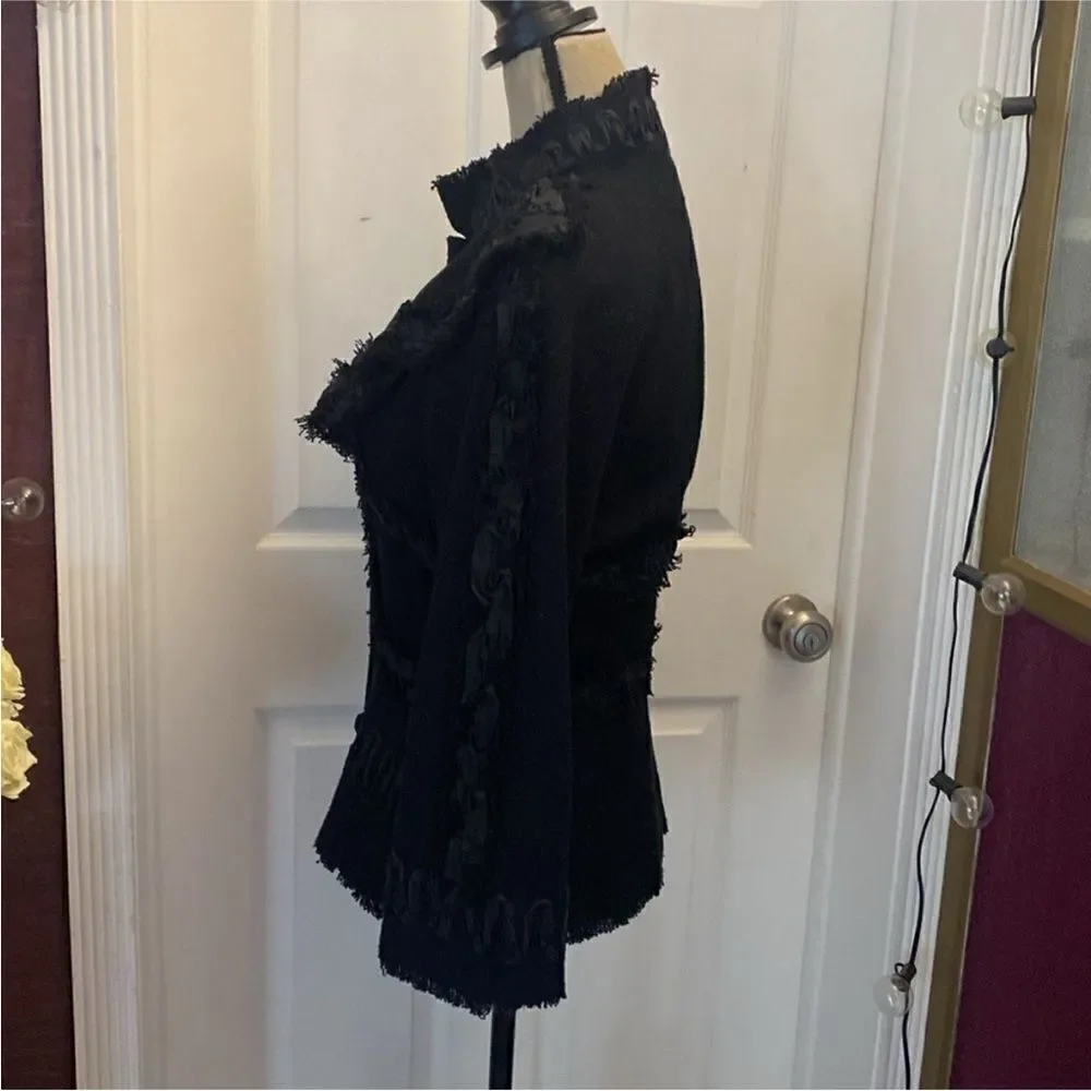 Chanel Elegant tweed Black Women's Jacket, M
